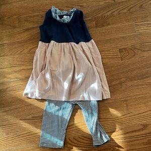 EUC Hanna Andersson dress and matching pants set